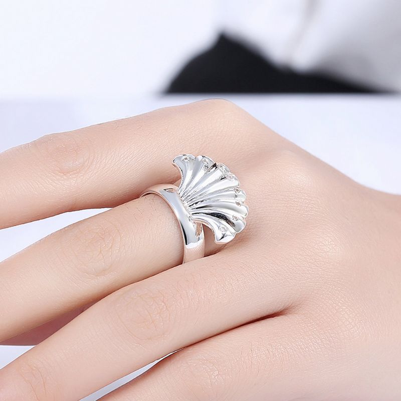 Yueyin Luxury Ring Elegant Shell Zircon