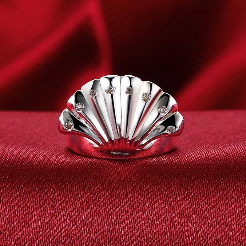 Yueyin Luxury Ring Elegant Shell Zircon