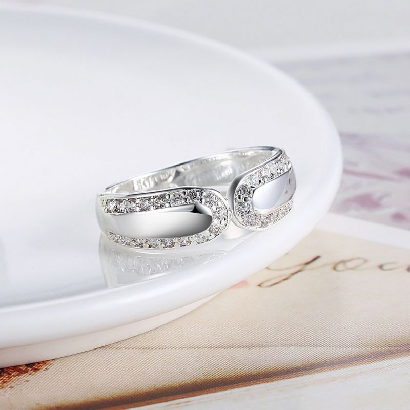 Yueyin Simple Ring Zircon Dame Gift