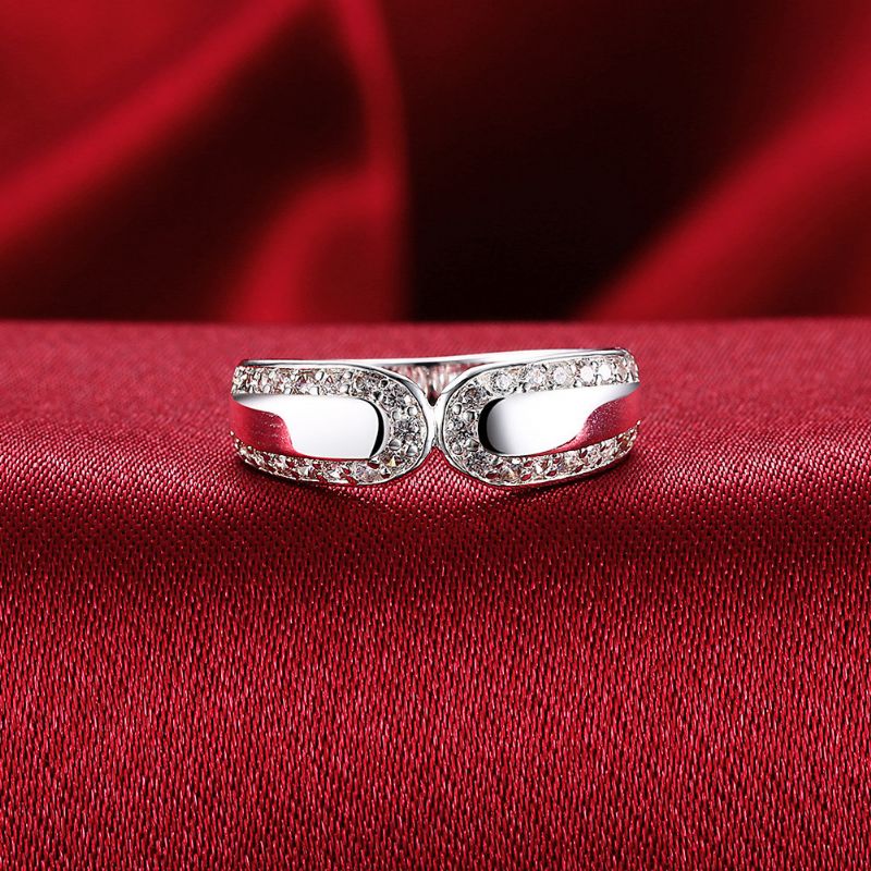 Yueyin Simple Ring Zircon Dame Gift