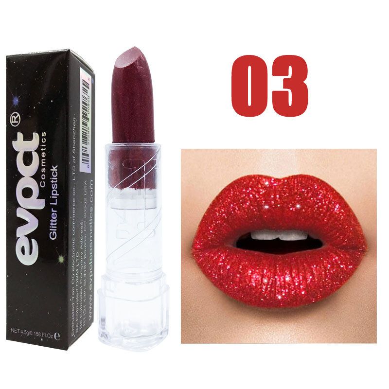 10 Farger Diamond Magic Shiny Lipstick Vanntett Langvarig Glitter Lip Makeup