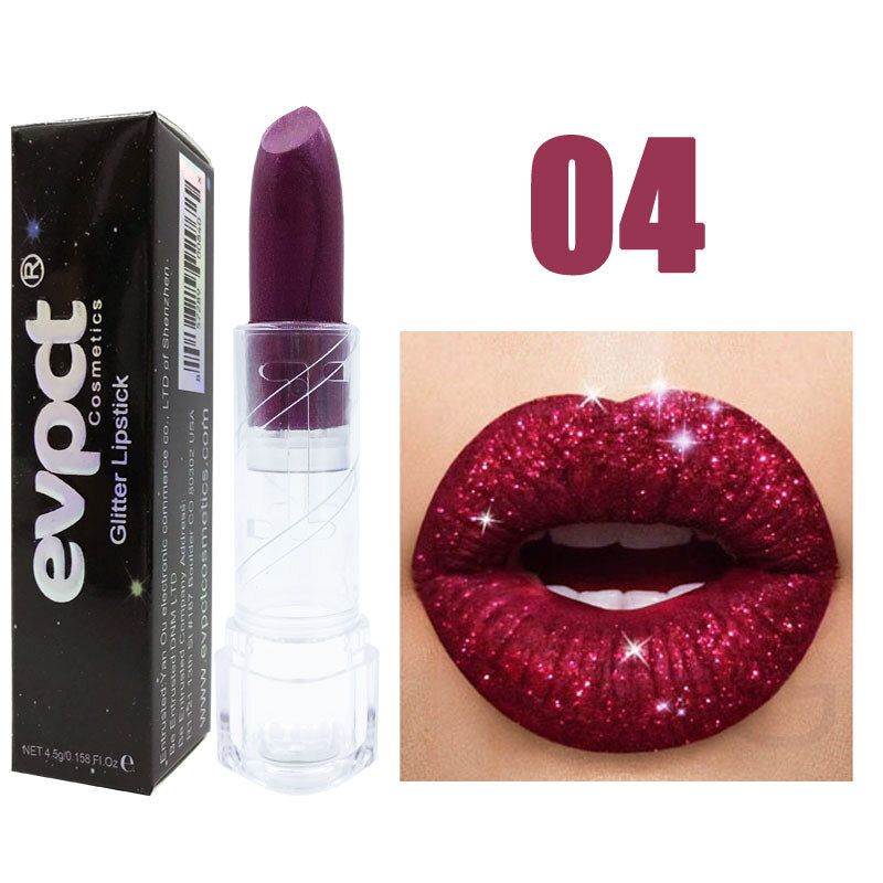 10 Farger Diamond Magic Shiny Lipstick Vanntett Langvarig Glitter Lip Makeup