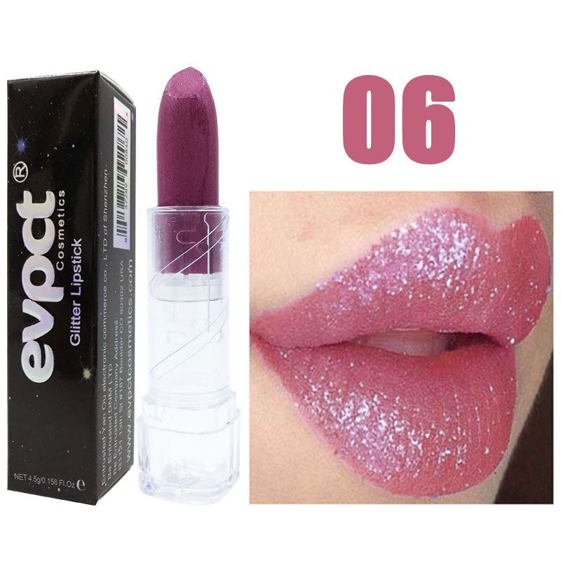 10 Farger Diamond Magic Shiny Lipstick Vanntett Langvarig Glitter Lip Makeup