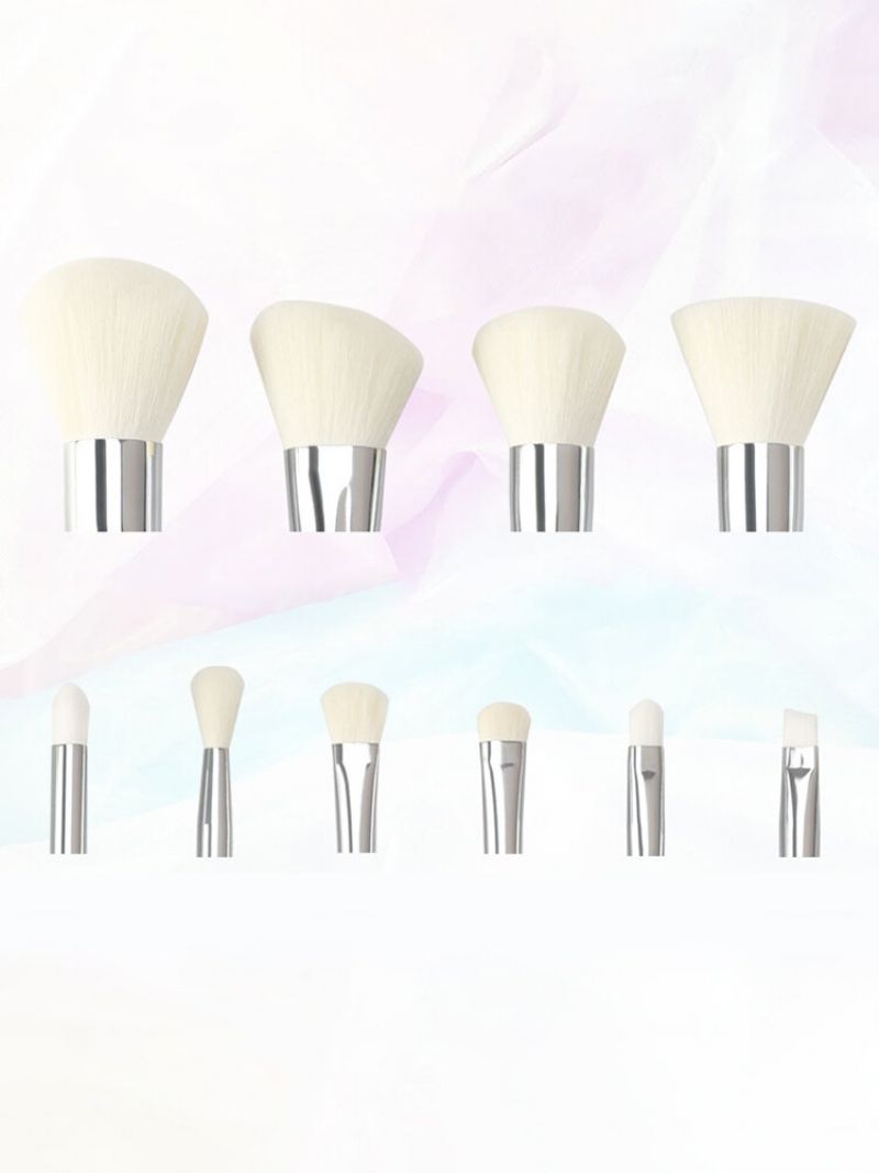 10 Stk Crystal Makeup Brushes Set Flat Brush Lip Concealer Facial Beauty Tools