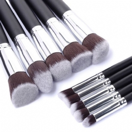 10 Stk Makeup Brushes Set Cosmetic Foundation Eyeshadow Eyeliner Lip Powder Brush