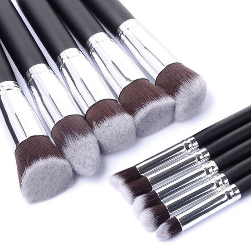 10 Stk Makeup Brushes Set Cosmetic Foundation Eyeshadow Eyeliner Lip Powder Brush