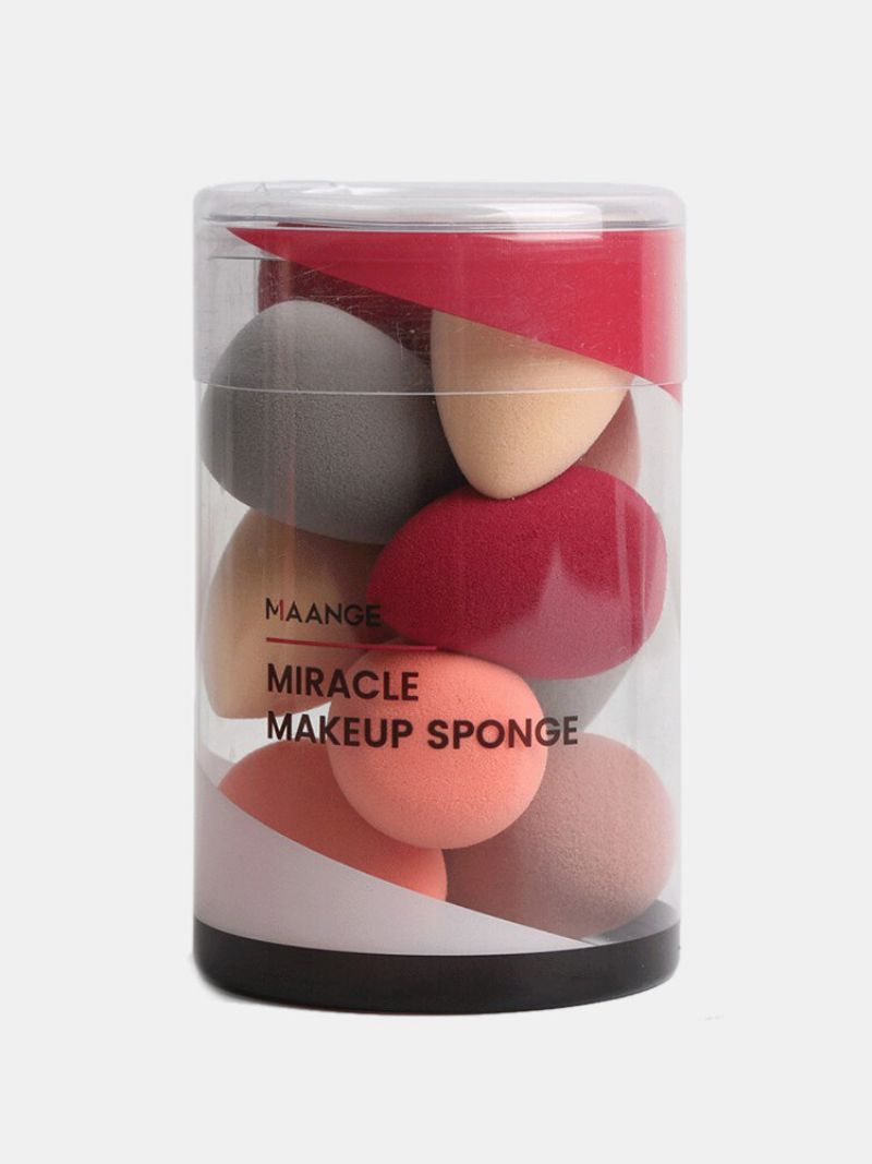 10 Stk Mini Makeup Puff Våt-tørr Dual Purpose Kalebasspute Svamp Beauty Egg