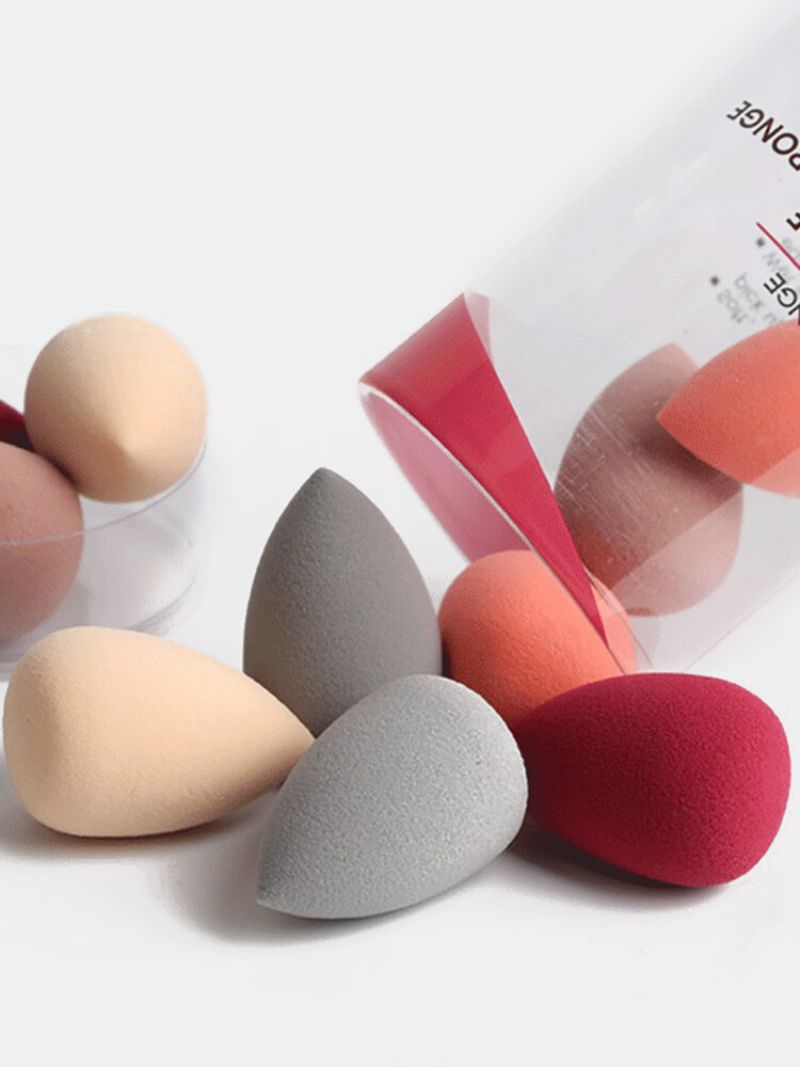 10 Stk Mini Makeup Puff Våt-tørr Dual Purpose Kalebasspute Svamp Beauty Egg