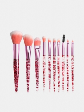 10 Stk/sett Makeup Brushes Kit Flash Diamond Drift Sand Brush Øyenbryn Øyenskyggebørste