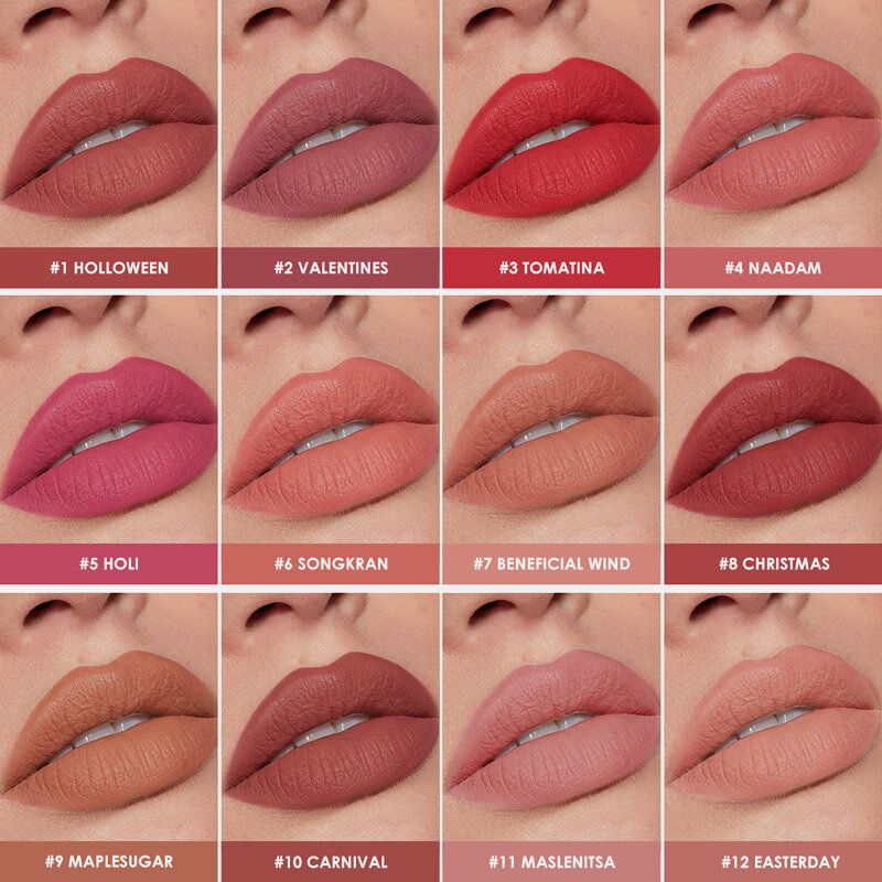 12 Farger Bærbar Matt Leppestift Langvarig Fuktighetsgivende Nude Velvet Lipstick Lip Cosmetic