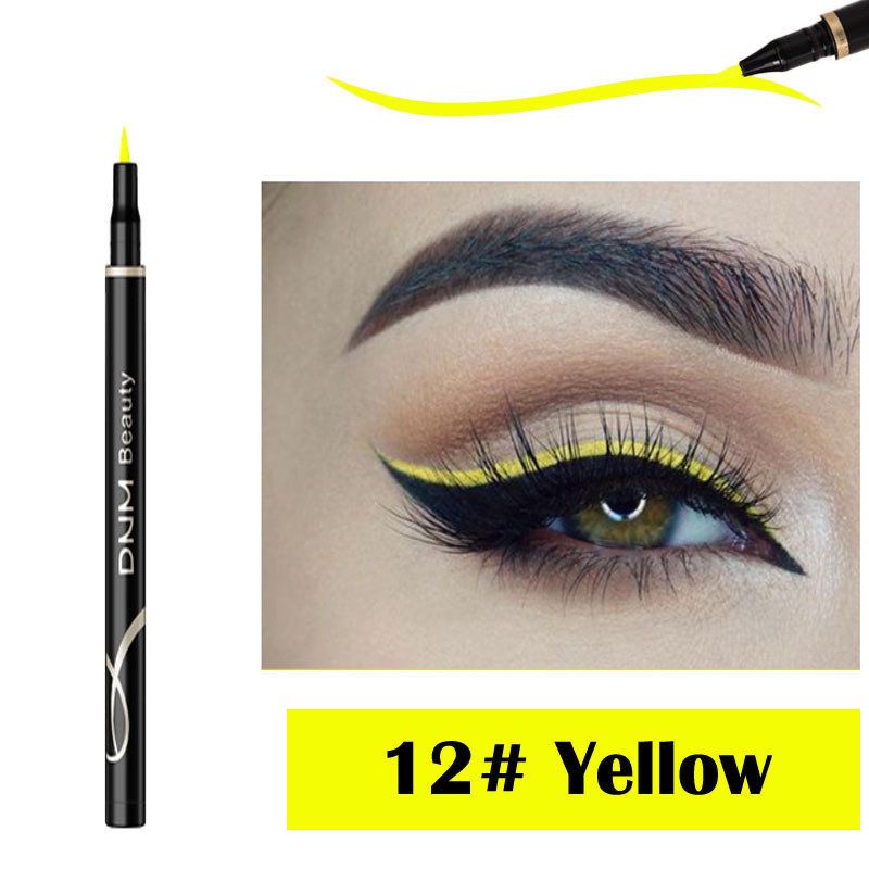 12 Farger Flytende Eyeliner Pen Fluorescens Langvarig Vanntett Pen Eye Makeup