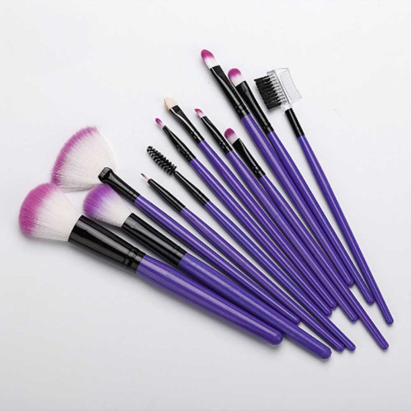 12 Stk Makeup Brushes Set For Eye-shadow Concealer Eyeliner Brow Blending Brush Kosmetisk Verktøy