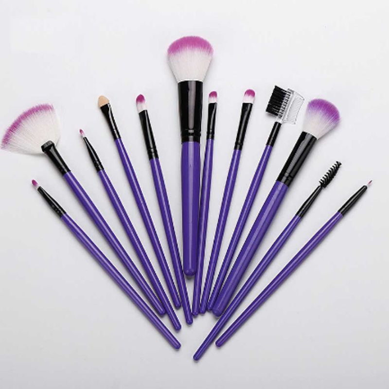 12 Stk Makeup Brushes Set For Eye-shadow Concealer Eyeliner Brow Blending Brush Kosmetisk Verktøy