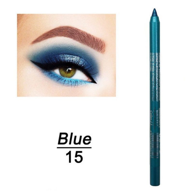 14 Farger Shiny Pearlescent Eyeliner Pen Langvarig Vanntett Eye Shadow Pen Eye Makeup