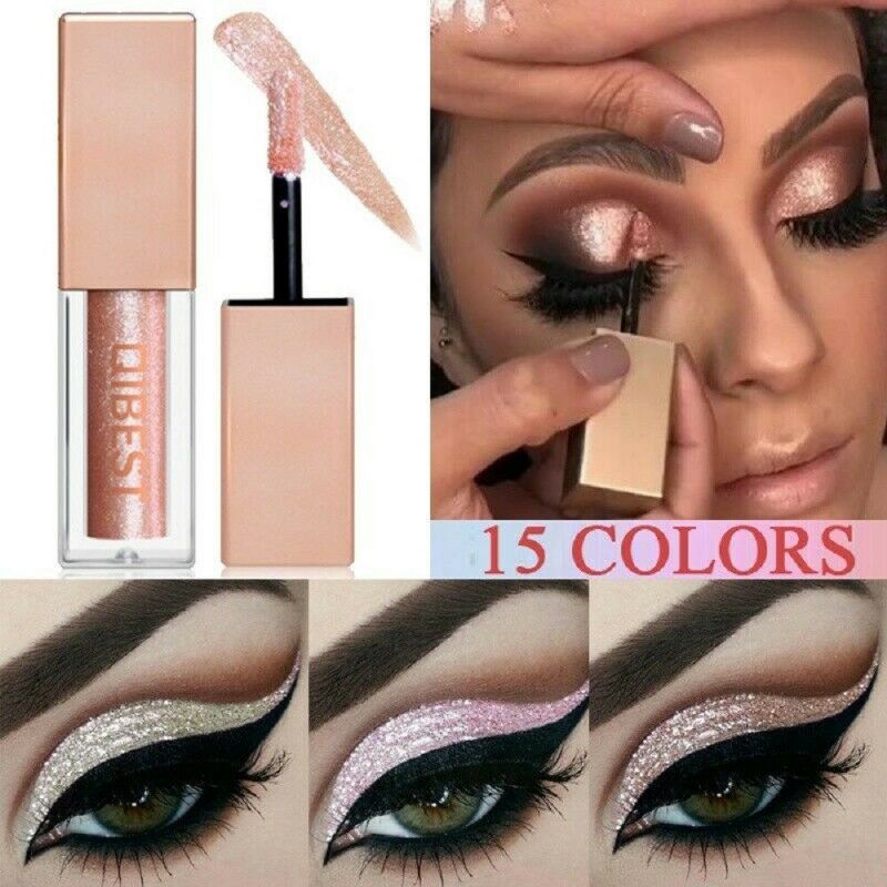 15 Farger Diamond Pearlescent Flytende Eyeshadow Shine Fargerik High Light Eye Makeup