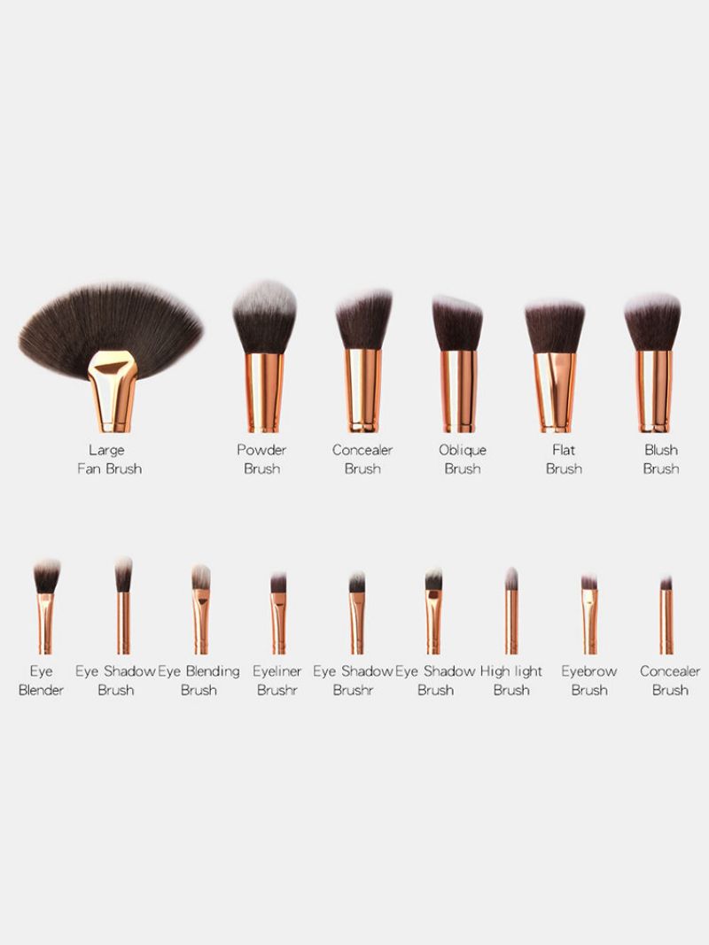 15 Stk Makeup Brushes Set Contour Concealer Eyeliner Brush Beauty Tools