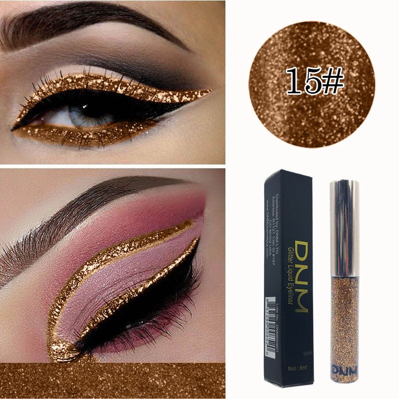 16 Farger Shiny Pearlescent Flytende Eyeliner Pen Metall Paljetter Diamond Pen Eye Makeup