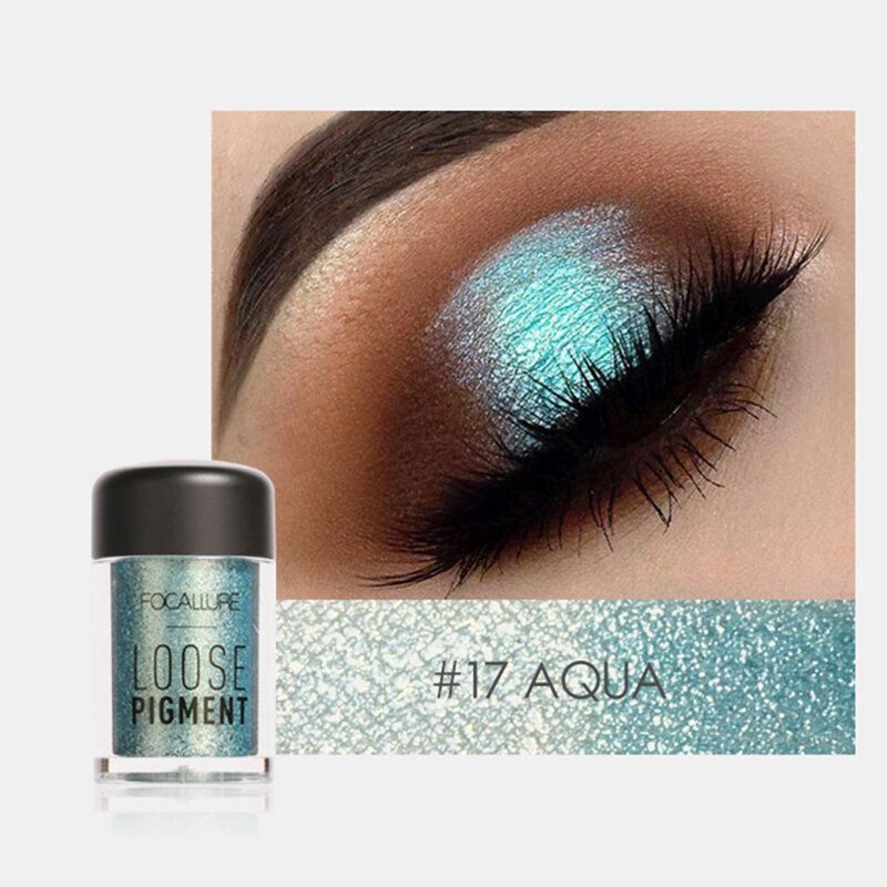 18 Farger Monokrom Øyenskygge Paljetter Glitter Pearly Brighten Makeup Vanntett