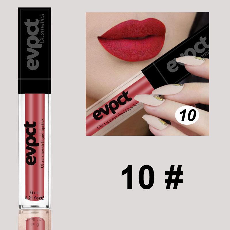 20 Farger Flytende Leppestift Metall Glitter Lipgloss Nude Matt Langvarig Leppesminke Skjønnhet