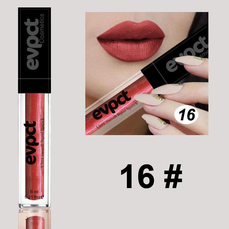 20 Farger Flytende Leppestift Metall Glitter Lipgloss Nude Matt Langvarig Leppesminke Skjønnhet