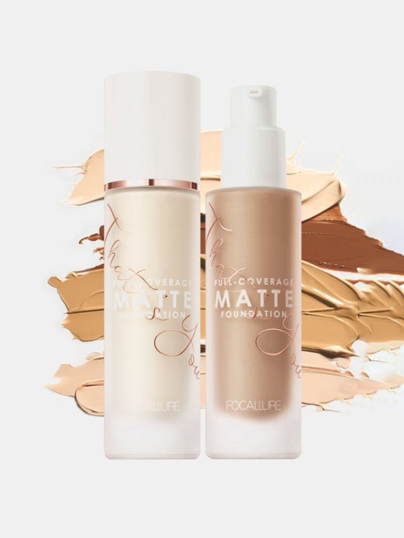 20 Farger Full Dekning Matt Flytende Foundation Naturlig Langvarig Vanntett Oil Control Concealer