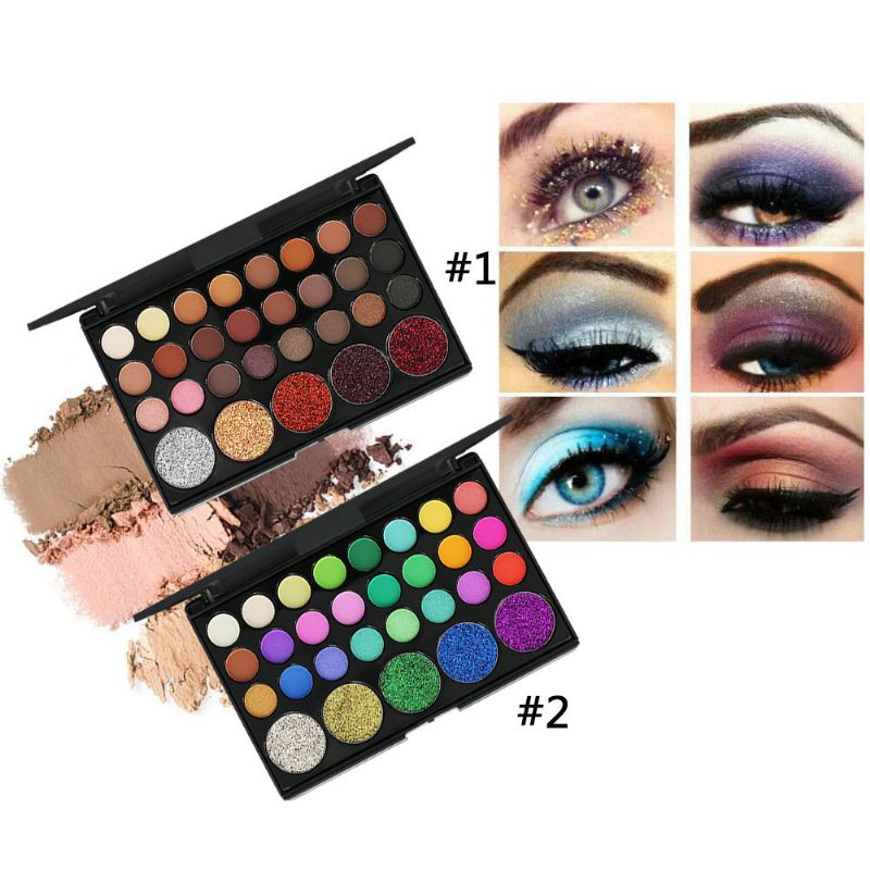 29 Farger Diamond Eyeshadow Palette Lasting Shimmer Stage Party Eye Shadow Eye Cosmetic