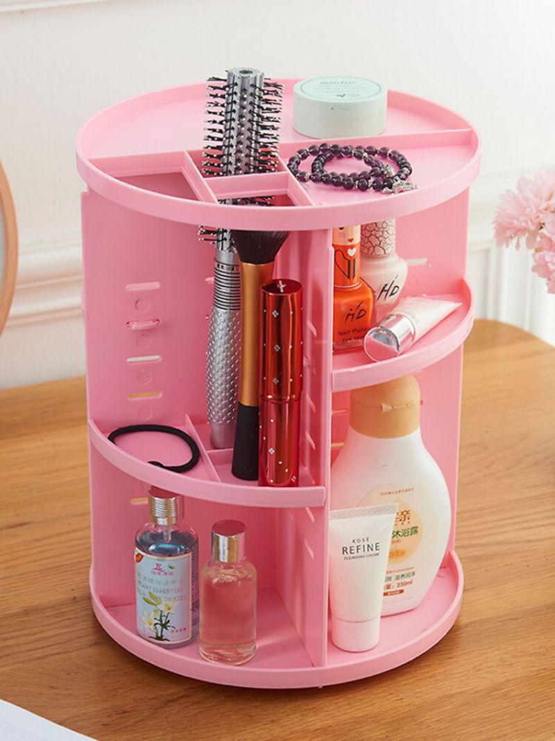 360 Roterende Makeup Organizer Avtakbar Multifunksjonell Kosmetikkoppbevaringsboks