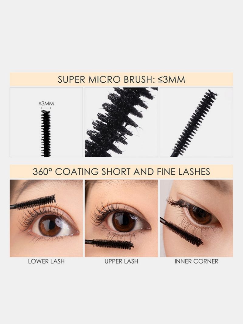 4d Extra-fine Mascara Vannfast Curly Black Eyelash Extension Fiberfylt Øyesminke