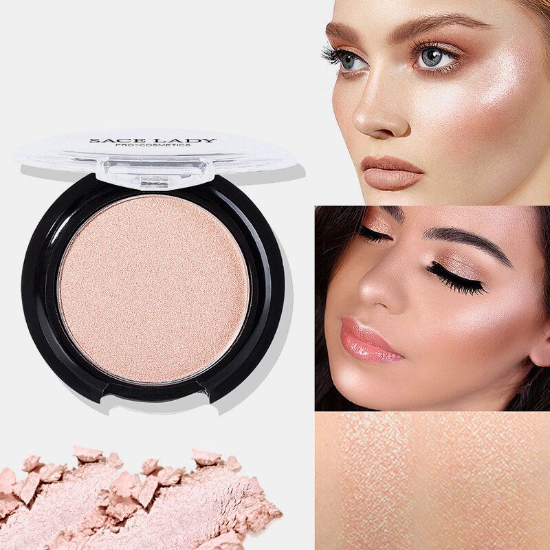 6 Farger Blusher Powder Pearlescent Lasting Glow Face Contour Professional Cosmetic