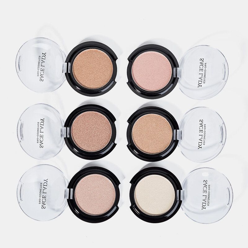 6 Farger Blusher Powder Pearlescent Lasting Glow Face Contour Professional Cosmetic