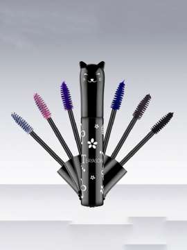 6 Farger Cat Shape Mascara Langvarig Tykk Krølling Ikke Falmet Øyesminke