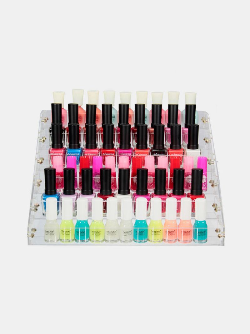 66 Grid Akryl Makeup Organizer Oppbevaringsboks Kosmetisk Lipstick Box Neglelakkboks Veskeholder