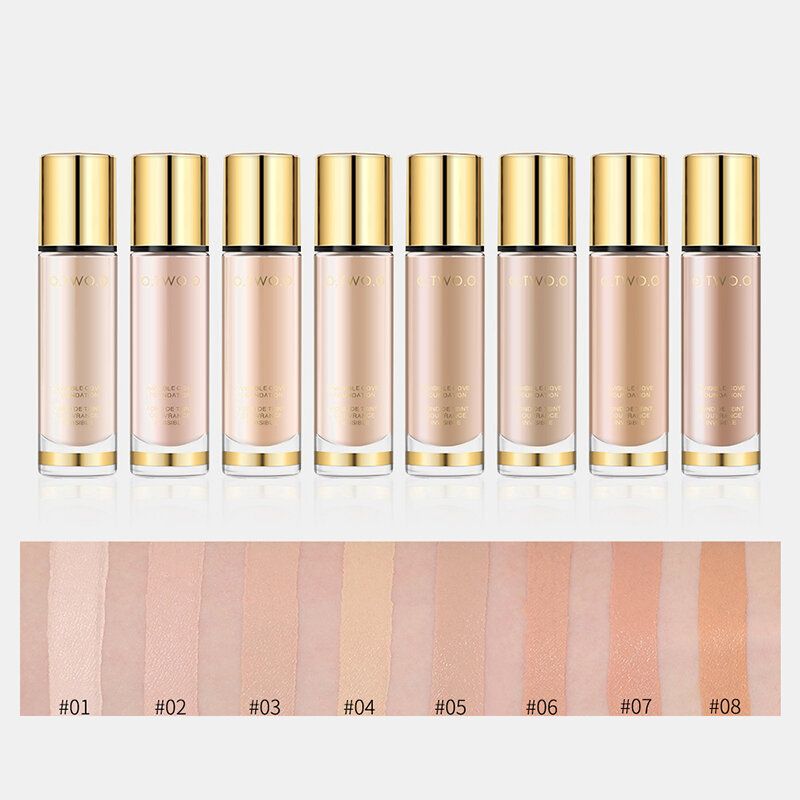 8 Colors Liquid Foundation Full Coverage Concealer Whitening Moisturizer Vannfast Ansiktsmakeup