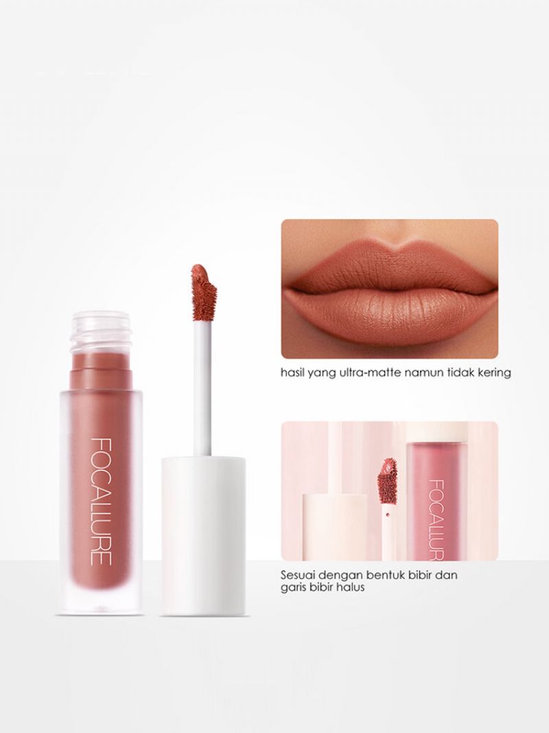 8 Farger Matt Lip Glaze Vanntett Non-stick Cup Non Fade Lip Gloss