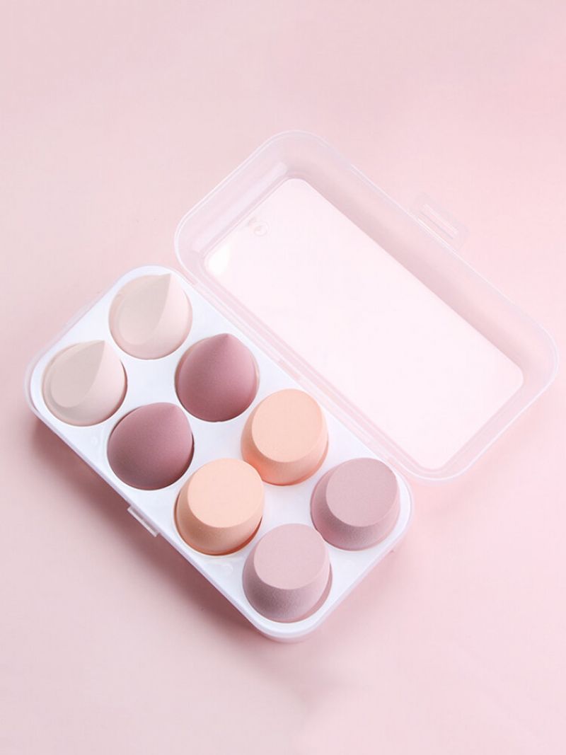 8 Stk Beauty Egg Set Wet-dry Dual Purpose Loose Powder Blush Makeup Puff