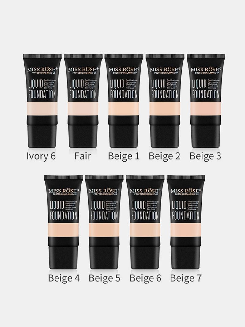 9 Farger Face Liquid Foundation Full Dekning Vanntett Ansikts Concealer Cream