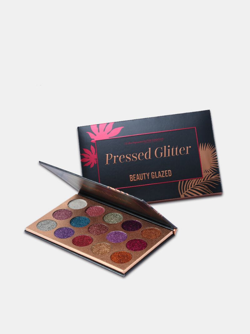 Beauty Glazed Fargerike Shimmer Eyeshadow Palette Langvarig Øyenskygge Naturlig Sminke