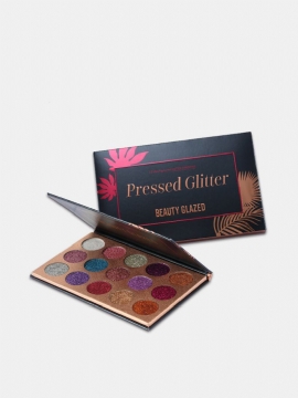 Beauty Glazed Fargerike Shimmer Eyeshadow Palette Langvarig Øyenskygge Naturlig Sminke