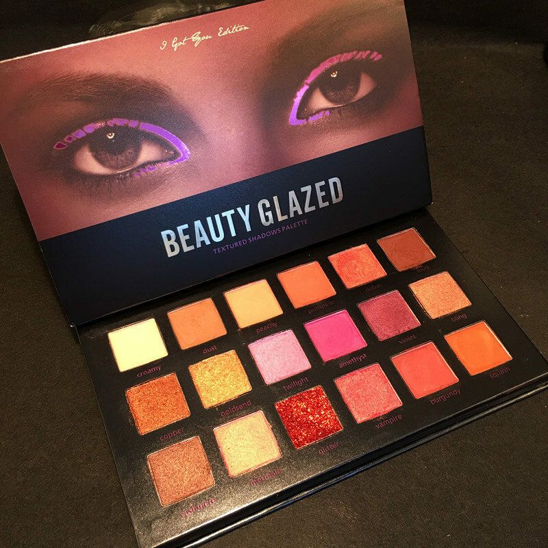 Beauty Glazed Matt Shimmer Eye Shadow Palett Øye Sminke Glitter Naturlig Langvarig