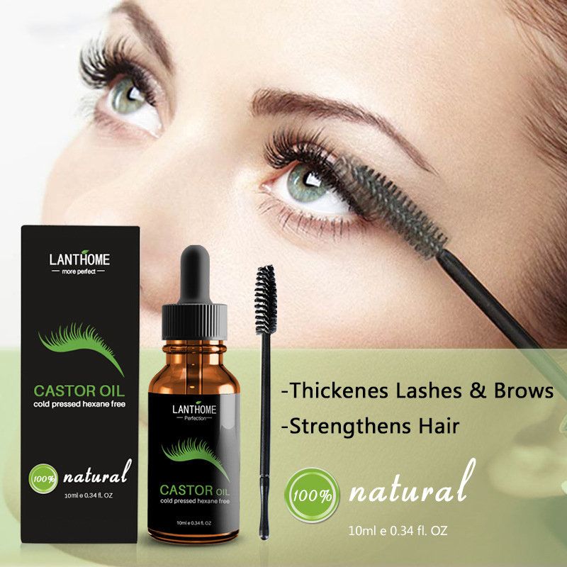 Castor Oil Eyelash Growing Serum Forlenger Fuktighetsgivende Øyevipper Enhancer Øyenvippevæske