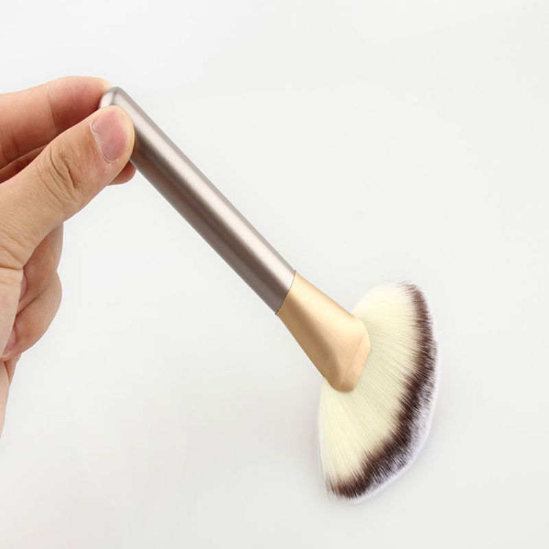 Champagne Sminkebørster Sett Profesjonelle Kosmetiske Børster For Powder Foundation Øyenbryn 12 Stk 18 Stk 24 Stk