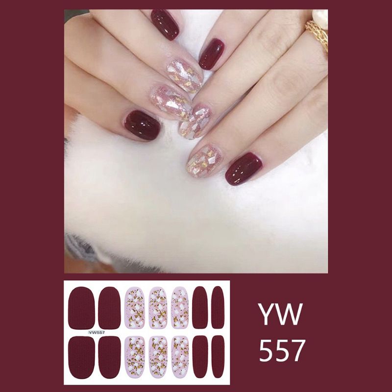 Diamond Series New Nail Art Stickers Full Ferdige Negleklistremerker For Jenter