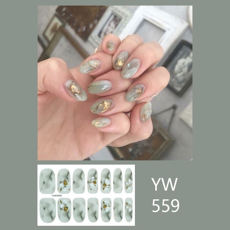 Diamond Series New Nail Art Stickers Full Ferdige Negleklistremerker For Jenter