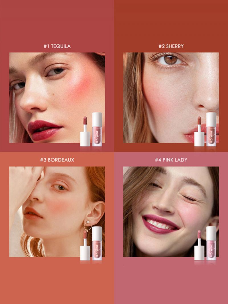 Face Liquid Blusher Contour Makeup Matt Langvarig Brightening Rouge Blush