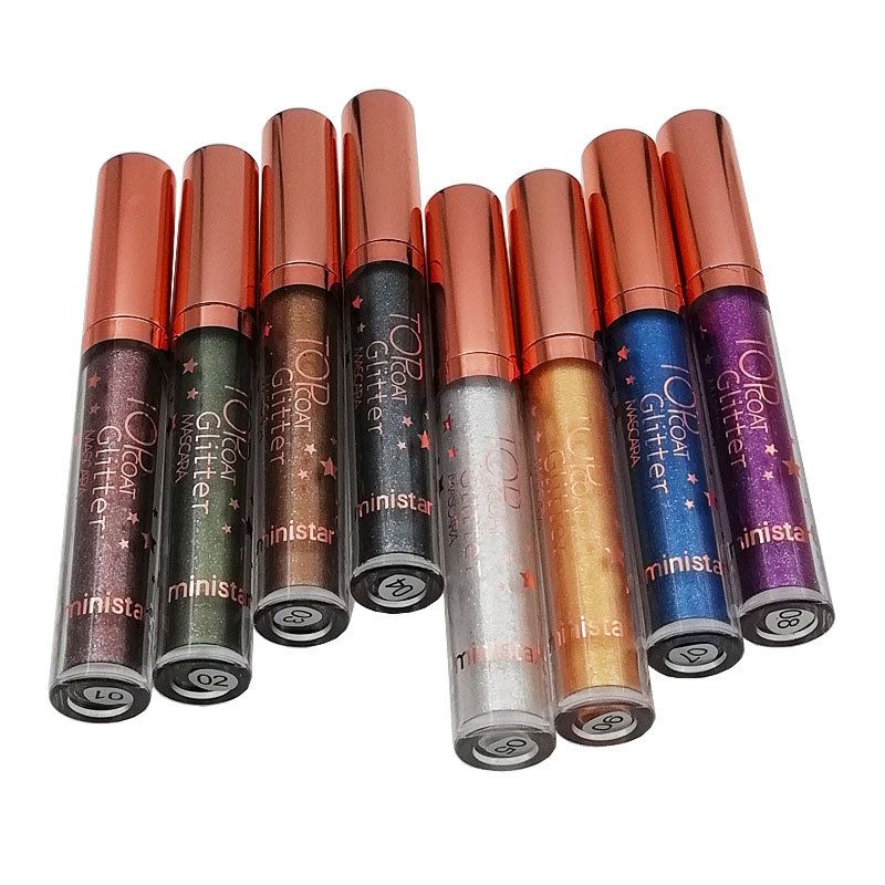 Fargerik Diamond Mascara Waterproof Langvarig Shimmer Party Makeup