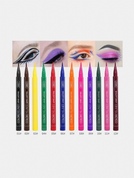 Fargerik Flytende Eyelinerpenn Vanntett Ikke Blomstrende Eyeliner Langvarig Eyelinerblyant