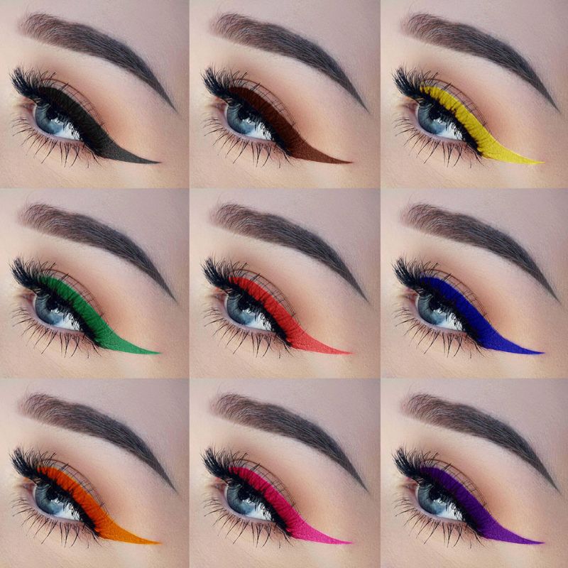 Fargerik Flytende Eyelinerpenn Vanntett Ikke Blomstrende Eyeliner Langvarig Eyelinerblyant