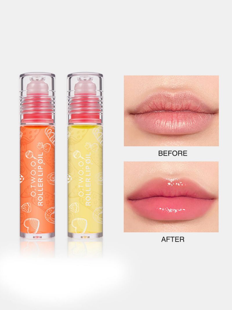 Fuktighetsgivende Fargeskiftende Lip Oil Roller-ball Type Lip Care Lipstick