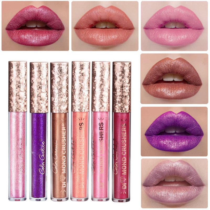 Glitter Lip Gloss Diamond Shimmer Liquid Lipstick Langvarig Lipgloss Lip Makeup Cosmetic