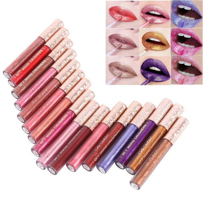 Glitter Lip Gloss Diamond Shimmer Liquid Lipstick Langvarig Lipgloss Lip Makeup Cosmetic